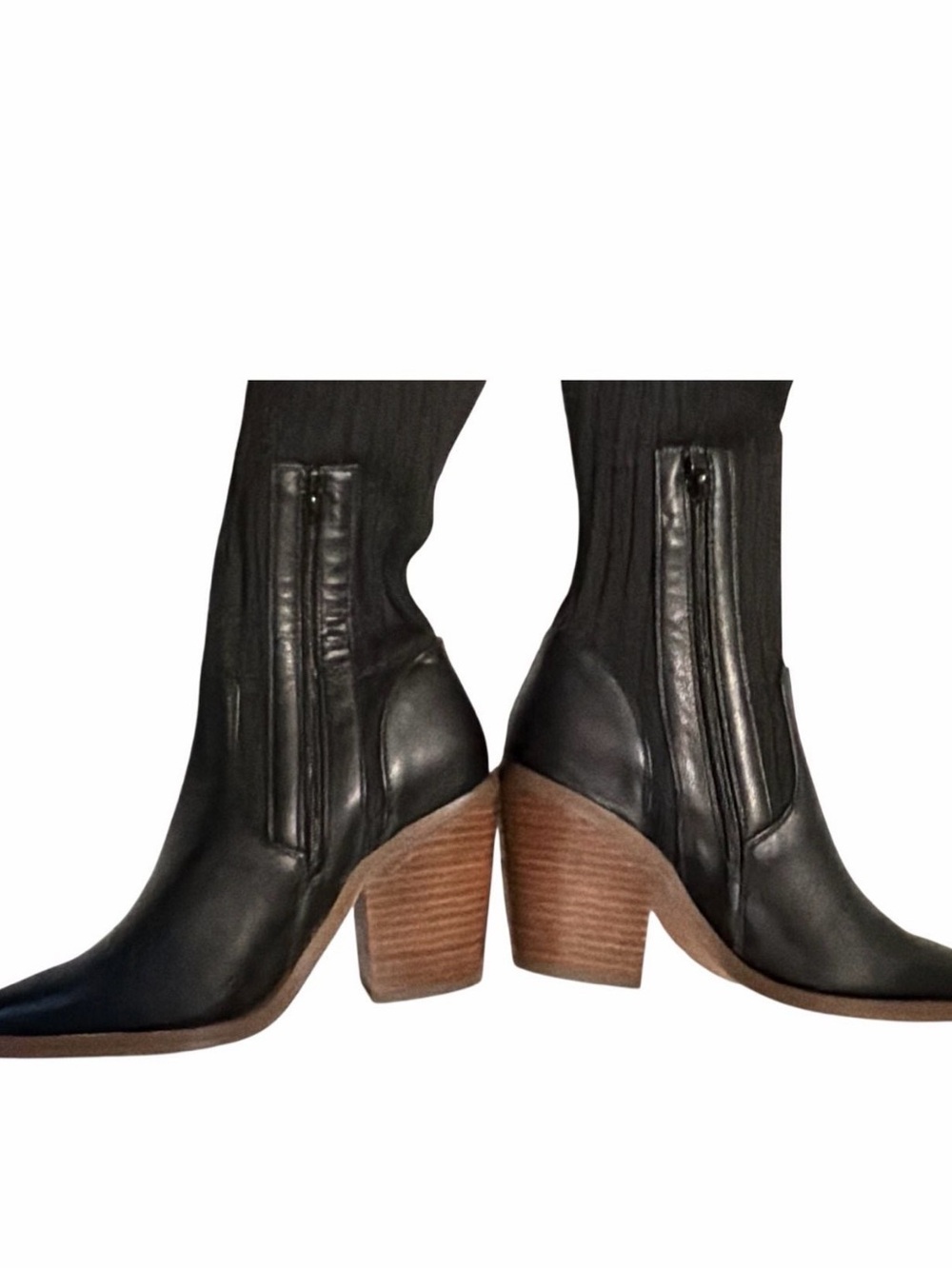High heeled Sock Over the Knee Boots - Picture 7 of 9